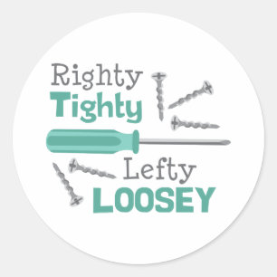 Sticker Rond Loosey droit serré gauche