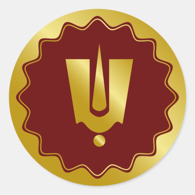 Sticker Rond Lord Balaji Tilak Golden (Devant)