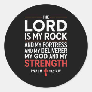 Sticker Rond Lord Est Mon Évangile Rocher Christian Prier Faith
