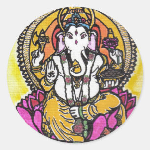 Sticker Rond Lord Ganesha