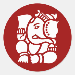 Sticker Rond Lord Ganesha