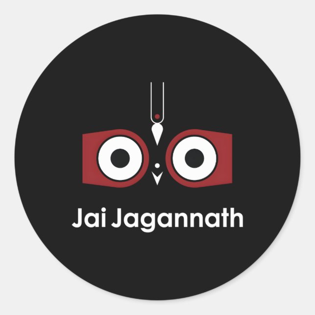 Sticker Rond Lord Jagannath Puri Dham Hare Krishna (Devant)