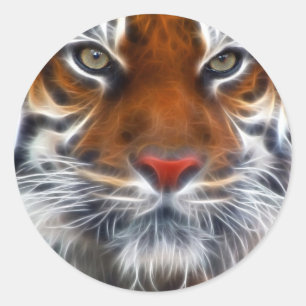 Sticker Rond Lord of the Indian Jungles, Le Tigre royal du Beng