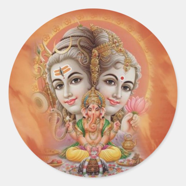 Sticker Rond Lord Shiva (Devant)