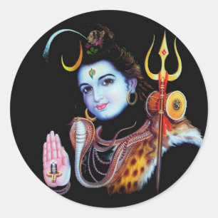 Sticker Rond Lord Shiva