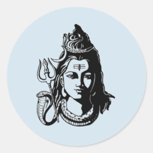 Sticker Rond Lord Shiva