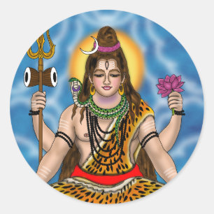 Sticker Rond Lord Shiva