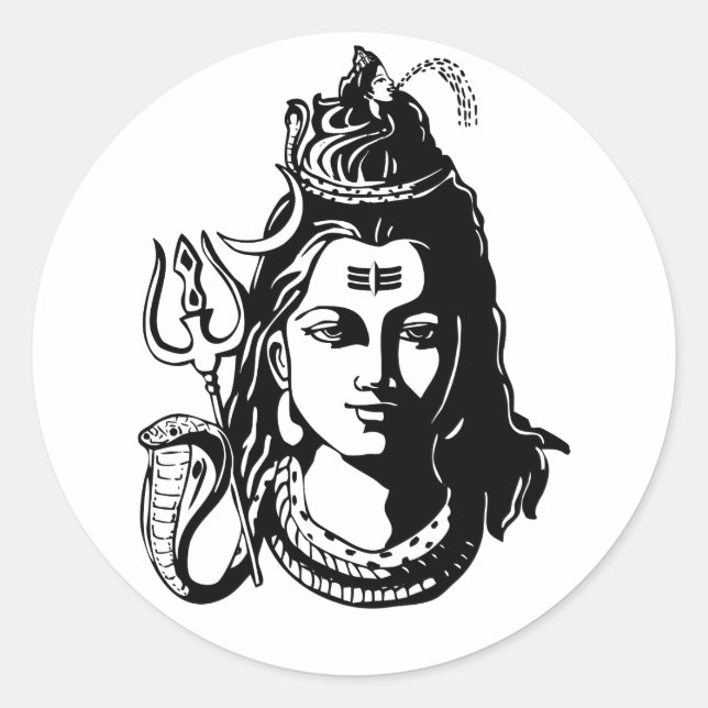 Sticker Rond Lord Shiva (Devant)
