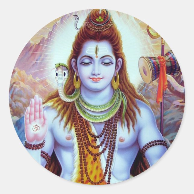 Sticker Rond Lord Shiva (Devant)