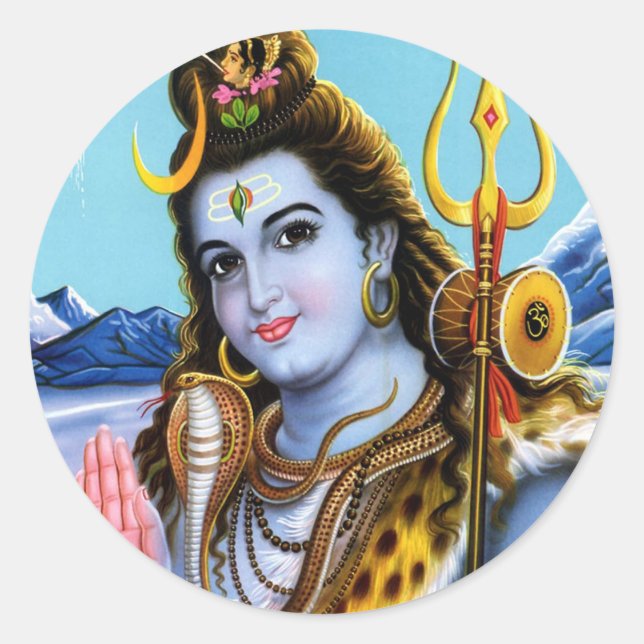 Sticker Rond Lord Shiva (Devant)