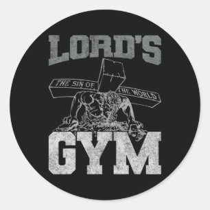 Sticker Rond Lords Gym - Le péché du monde Jésus 2