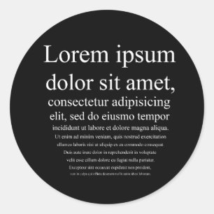 Sticker Rond Lorem Ipsum