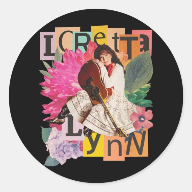 Sticker Rond Loretta Lynn (Devant)