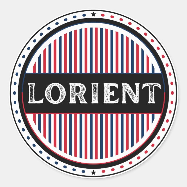 Sticker Rond Lorient City Pride Emblem – French Identity (Devant)