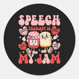 Sticker Rond L'orthophonie Est Mon Bonbon De Coeur Slp
