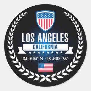 Sticker Rond Los Angeles