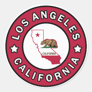 Sticker Rond Los Angeles Californie
