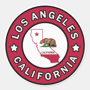 Sticker Rond Los Angeles Californie