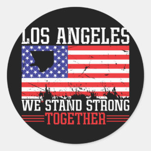 Sticker Rond Los Angeles Nous Sommes Forts