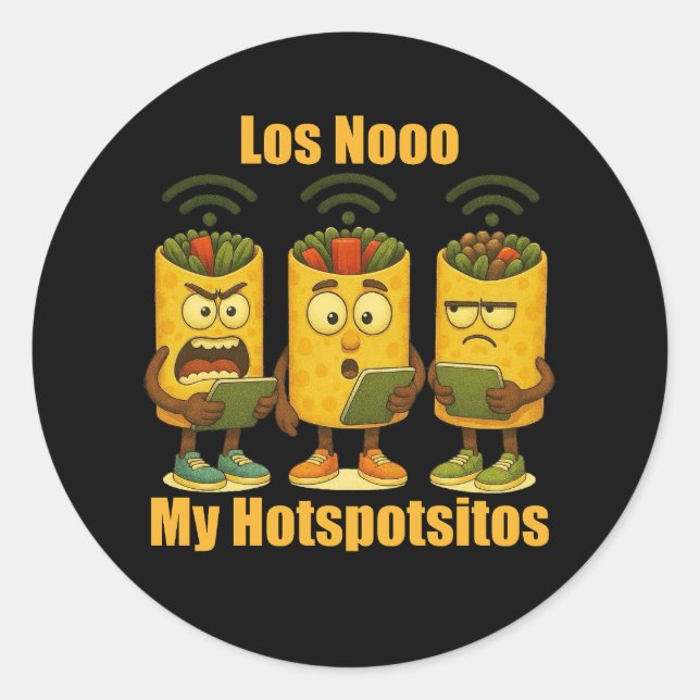 Sticker Rond Los No My Hotspotsitos Burrito de Brainrot Italien (Devant)