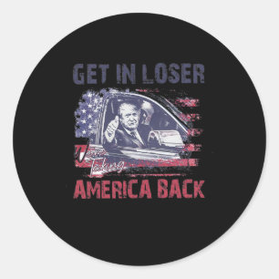 Sticker Rond Loser nous reprenons l'Amérique 2