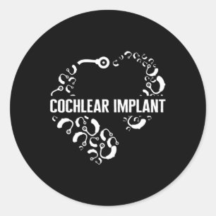 Sticker Rond Loss Awareness Love Cochlear Implant Asl Heure D