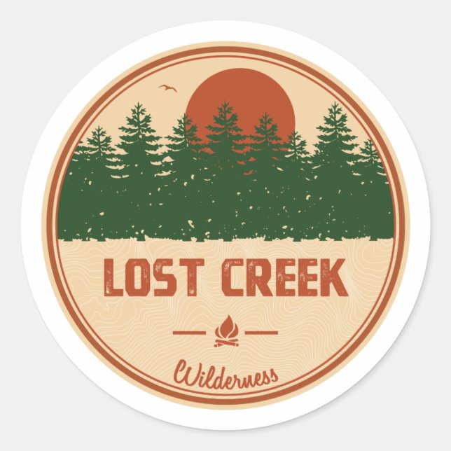 Sticker Rond Lost Creek Wilderness (Devant)