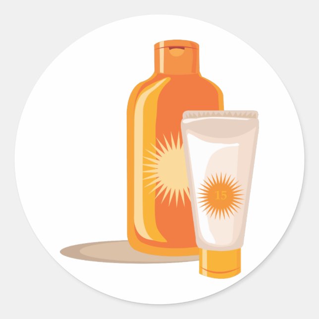 Sticker Rond Lotion Suntan (Devant)