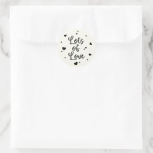 Sticker Rond Lots of Love Valentine's Day Classic Round