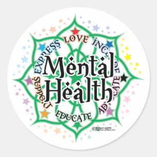 Sticker Rond Lotus de la santé mentale