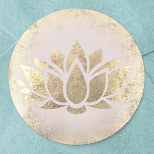 Sticker Rond lotus doré