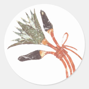 Sticker Rond Lotus égyptien antique Fleur & Buds