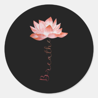 Sticker Rond Lotus Fleur Yoga Zen Méditation Namaste