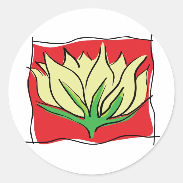 Sticker Rond Lotus Flower Yoga (Devant)