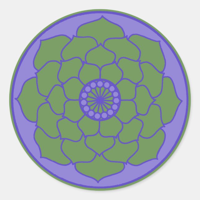 Sticker Rond Lotus Mandala (Devant)