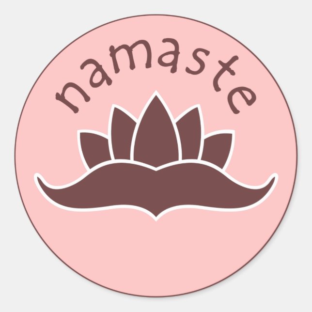 Sticker Rond Lotus Namaste (Devant)