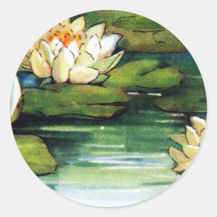 Sticker Rond Lotus vintage