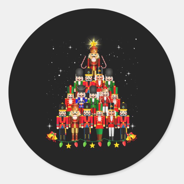 Sticker Rond Loudest Nutcracker Group Matching Family Holiday F (Devant)