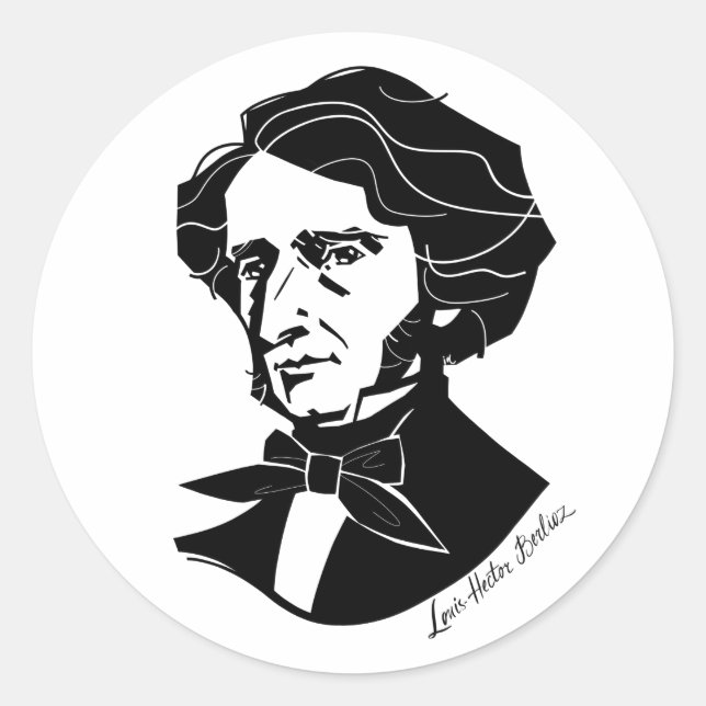 Sticker Rond Louis-Hector Berlioz (Devant)