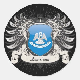 Sticker Rond Louisiane Crest