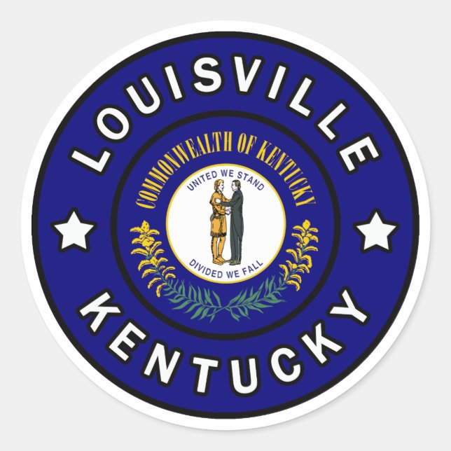 Sticker Rond Louisville Kentucky (Devant)