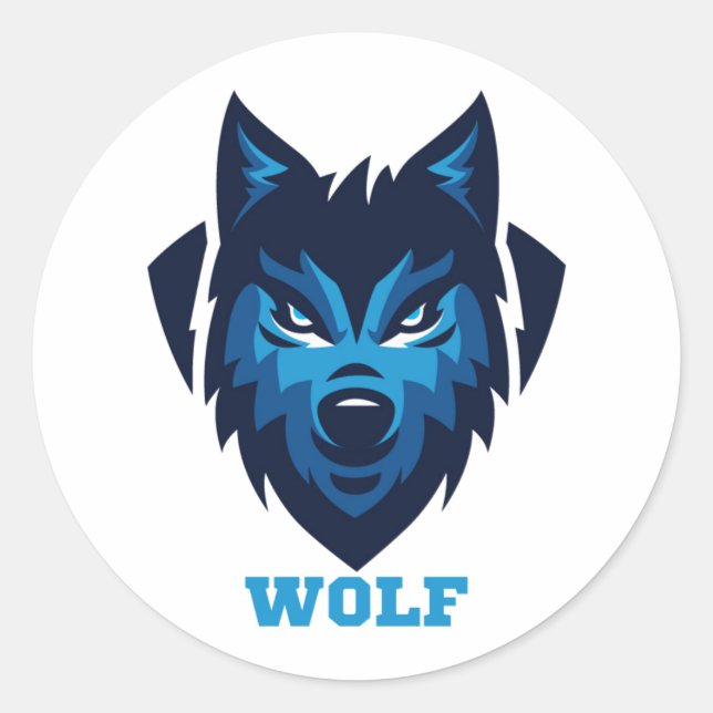 Sticker Rond Loup (Devant)