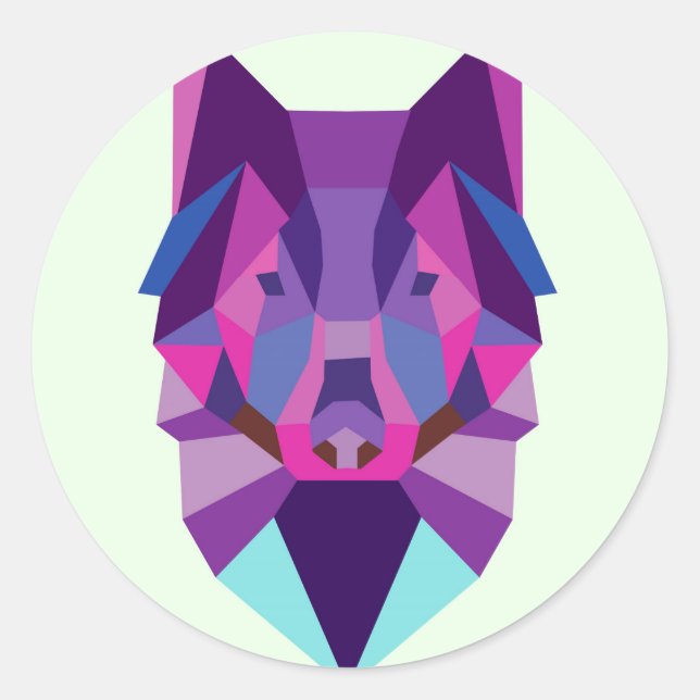 Sticker Rond Loup (Devant)