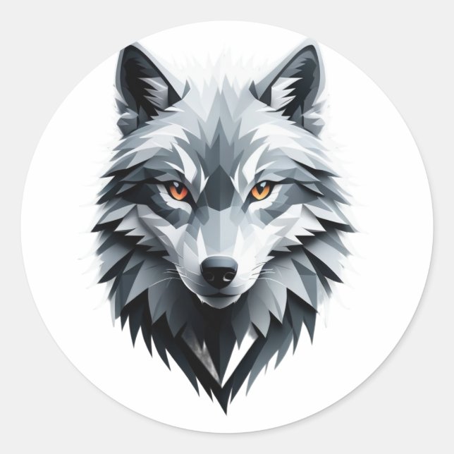 Sticker Rond Loup (Devant)