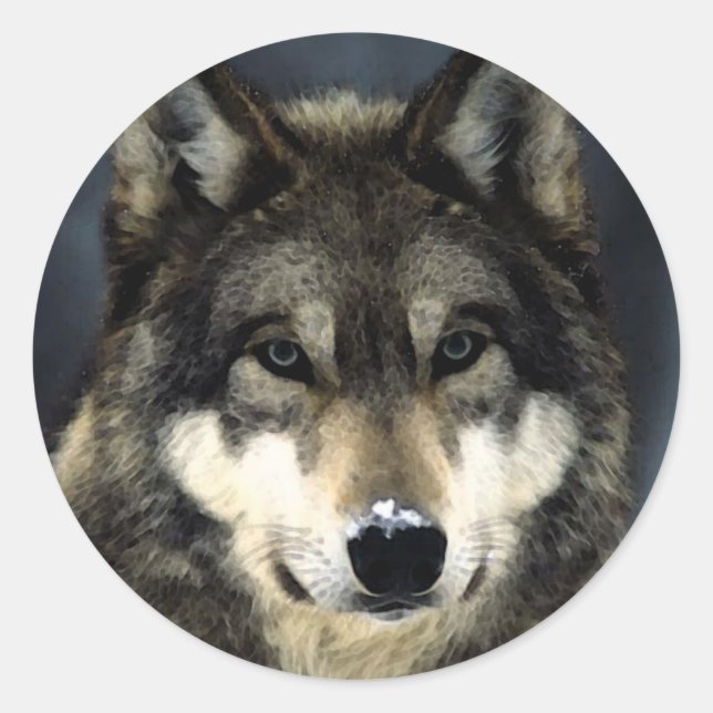 Sticker Rond Loup (Devant)
