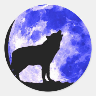 Sticker Rond Loup