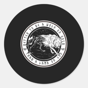 Sticker Rond Loup d'Odin