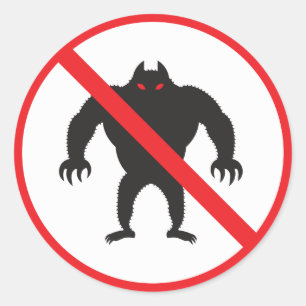 Sticker Rond Loup-garou