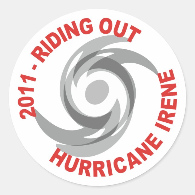 Sticker Rond L'ouragan Irene 2011 (Devant)