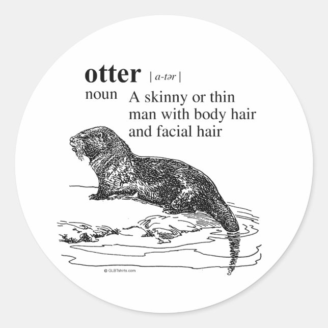 STICKER ROND LOUTRE (Devant)